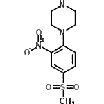 结构式 CAS# 610275-77-9, 1-[4-(甲基磺酰基)-2-硝基苯基]哌嗪