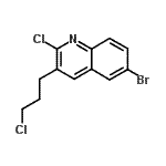 结构式 CAS# 612494-85-6, 6-溴-2-氯-3-(3-氯丙基)喹啉