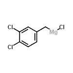 structure of CAS# 61259-69-6, Chloro(3,4-Dichlorobenzyl)Magnesium;3,4-Dichlorobenzylmagnesium chloride;3,4-Dichlorobenzylmagnesium chloride .25M ether;3,4-Dichlorobenzylmagnesium chloride.25M ether