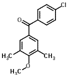 structure of CAS# 61259-84-5, (4-Chlorophenyl)(4-Methoxy-3,5-Dimethylphenyl)Methanone;4-Chloro-3',5'-dimethyl-4'-methoxybenzophenone;ZINC04242435