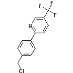 structure of CAS# 613239-76-2, 2-[4-(Chloromethyl)phenyl]-5-(trifluoromethyl)pyridine;2-[4-(Chloromethyl)phenyl]-5-(trifluoromethyl)pyridine;2-[4-(Chloromethyl)phenyl]-5-(trifluoromethyl)pyridine 95%;4-[5-(Trifluoromethyl)pyridin-2-yl]benzyl chloride