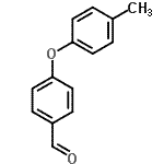 structure of CAS# 61343-83-7, 4-(4-Methylphenoxy)Benzaldehyde;4-(4-METHYLPHENOXY)BENZALDEHYDE97;4-(p-Tolyloxy)benzaldehyde;MFCD06496533