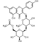 CAS#: 61358-52-9， 5,7-Dihydroxy-2-(4-Hydroxyphenyl)-4-Oxo-4H-Chromen-3-Yl 4-O-(6-O-Acetyl-beta-D-Glucopyranosyl)-6-Deoxy-alpha-L-Mannopyranoside