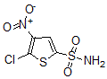 结构式 CAS# 61714-46-3, 5-氯-4-硝基-2-噻吩磺酰胺
