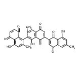 CAS#: 61774-50-3， 1',4,8''-Trihydroxy-2,3',6''-Trimethyl-1,2':7',2''-Ternaphthalene-1'',4'',5,5',8,8'-Hexone
