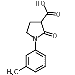 结构式 CAS# 618070-31-8, 1-(3-甲基苯基)-2-氧代-3-吡咯烷羧酸