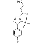 结构式 CAS# 618070-60-3, 乙基1-(4-溴苯基)-5-(三氟甲基)-1H-吡唑-4-羧酸酯