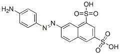 CAS 登录号：61827-77-8， 7-[(4-氨基苯基)偶氮]萘-1,3-二磺酸