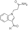 结构式 CAS# 61922-01-8, 3-(3-甲酰基-1H-吲哚-1-基)丙酰胺