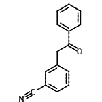 structure of CAS# 62043-83-8, 3-(2-Oxo-2-Phenylethyl)Benzonitrile;2-(3-Cyanophenyl)acetophenone;MFCD02260691