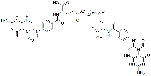CAS#: 6209-45-6， N-[4-[[(2-Amino-5-Formyl-1,4,5,6,7,8-Hexahydro-4-Oxo-6-Pteridinyl)Methyl]Amino]Benzoyl]-L-Glutamic Acid Calcium Salt (1:1)