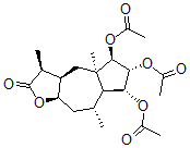 CAS#: 62121-29-3， (3S)-5beta,6alpha,7alpha-Triacetoxy-3aalpha,4,4a,5,6,7,7aalpha,8,9,9aalpha-Decahydro-3beta,4abeta,8alpha-Trimethylazuleno[6,5-b]Furan-2(3H)-One
