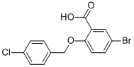 结构式 CAS# 62176-36-7, 5-溴-2-[(4-氯苄基)氧基]苯甲酸