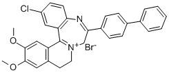 CAS#: 62206-22-8， 9,10-Dihydro-6-(4-Biphenylyl)-2-Chloro-12,13-Dimethoxy-7H-Isoquino(2,1-d)(1,4)Benzodiazepin-8-Ium Bromide
