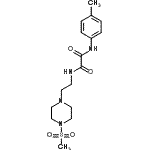 CAS#: 6222-63-5， N-(4-Methylphenyl)-N'-{2-[4-(Methylsulfonyl)-1-Piperazinyl]Ethyl}Ethanediamide