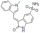structure of CAS# 622387-85-3, 2,3-Dihydro-3-[(1-Methyl-1H-Indol-3-Yl)Methylene]-2-Oxo-1H-Indole-5-Sulfonamide;3-(1-METHYLINDOL-3-YLMETHYLENE)-2-OXO-2,3-DIHYDROINDOLE-5-SULFONIC ACID AMIDE;Syk Inhibitor