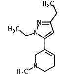 CAS 登录号：622403-71-8， 5-(1,3-二乙基-1H-吡唑-5-基)-1-甲基-1,2,3,6-四氢吡啶
