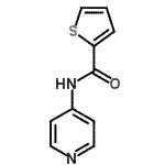 structure of CAS# 62289-82-1, N-(4-Pyridinyl)-2-Thiophenecarboxamide;2-Thiophenecarboxamide,N-4-pyridinyl-;N-(4-pyridyl)-2-thienylcarboxamide;N-(pyridin-4-yl)thiophene-2-carboxamide