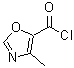 structure of CAS# 62348-24-7, 4-Methyl-1,3-Oxazole-5-Carbonyl Chloride;4-methyl oxazole-5-carbonyl chloride;4-methyl-1,3-oxazole-5-carbonyl chloride;4-Methyl-1,3-oxazole-5-carbonyl chloride 97%