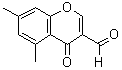 结构式 CAS# 62484-76-8, 5,7-二甲基-4-氧代-4H-苯并吡喃-3-甲醛