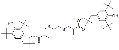 CAS 登录号：62546-75-2， 3,3'-[1,2-乙烷二基二(硫代)]二[2-甲基丙酸]二[3-[3,5-二(1,1-二甲基乙基)-4-羟基苯基]-2,2-二甲基丙基]酯