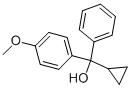 structure of CAS# 62587-03-5, Cyclopropyl 4-Methoxydiphenylcarbinol;(S)-Cyclopropyl-(4-Methoxyphenyl)-Phenyl-Methanol;Zinc00162143