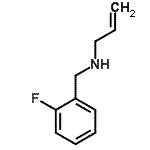 structure of CAS# 626218-15-3, N-(2-Fluorobenzyl)-2-propen-1-amine;[(2-fluorophenyl)methyl]prop-2-enylamine;Allyl-(2-fluoro-benzyl)-amine;BAS 06743819