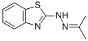 structure of CAS# 6277-26-5, Acetone-Benzothiazolyl-2-Hydrazone;N-(Isopropylideneamino)-1,3-Benzothiazol-2-Amine;1,3-Benzothiazol-2-Yl-(Isopropylideneamino)Amine;Cbmicro_023538