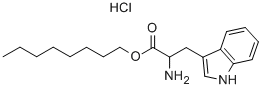 structure of CAS# 6278-90-6, DL-Tryptophan-n-Octyl Ester Hydrochloride;DL-2-AMINO-3-INDOLYLPROPANOIC ACID N-OCTYL ESTER HYDROCHLORIDE;DL-A-AMINO-3-INDOLEPROPIONIC ACID N-OCTYL ESTER HYDROCHLORIDE;DL-B-3-INDOLYLALANINE-N-OCTYL ESTER HYDROCHLORIDE