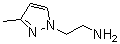结构式 CAS# 62821-90-3, 2-(3-甲基-1H-吡唑-1-基)乙胺