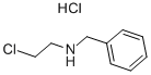structure of CAS# 6288-63-7, N-Benzyl-2-Chloroethanamine Hydrochloride;2-Chloroethyl-(Phenylmethyl)Ammonium Chloride;Benzyl-(2-Chloroethyl)Ammonium Chloride;Benzylamine, N-(2-Chloroethyl)-, Hydrochloride