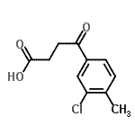 structure of CAS# 62903-06-4, 4-(3-Chloro-4-Methylphenyl)-4-Oxobutanoic Acid;4-(3-Chloro-4-methylphenyl)-4-oxobutyric acid