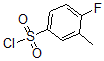 structure of CAS# 629672-19-1, 4-Fluoro-3-Methyl-Benzenesulfonylchloride;Benzenesulfonylchloride, 4-Fluoro-3-Methyl-;4-Fluoro-3-Methylbenzensulfonyl Chloride;5-(Chlorosulphonyl)-2-Fluorotoluene