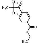 结构式 CAS# 62985-52-8, 乙基4-(2,2-二甲基丙烷酰基)苯甲酸酯