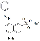 CAS 登录号：6300-23-8， 5-氨基-8-(苯基偶氮)萘-2-磺酸钠