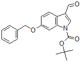 structure of CAS# 630110-71-3, 3-Formyl-6-(Phenylmethoxy)-1H-Indole-1-carboxylic Acid 1,1-Dimethylethyl Ester;6-BENZYLOXY-3-FORMYLINDOLE-1-CARBOXYLIC ACID TERT-BUTYL ESTER;6-BENZYLOXYINDOLE-3-CARBOXALDEHYDE, N-BOC PROTECTED;6-BENZYLOXY-3-FORMYLINDOLE, N-BOC PROTECTED