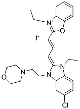 CAS#: 63059-43-8， 2-[3-[5-Chloro-1-Ethyl-1,3-Dihydro-3-[2-Morpholinoethyl]-2H-Benzimidazol-2-Ylidene]Prop-1-Enyl]-3-Ethylbenzoxazolium Iodide