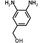 structure of CAS# 63189-98-0, (3,4-Diaminophenyl)Methanol;(3,4-diaminophenyl)methanol