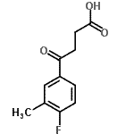 structure of CAS# 63213-94-5, 4-(4-Fluoro-3-Methylphenyl)-4-Oxobutanoic Acid;4-(4-fluoro-3-methylphenyl)-4-oxobutanoic acid;4-(4-Fluoro-3-methylphenyl)-4-oxobutyric acid;4-(4-Fluoro-3-methyl-phenyl)-4-oxo-butyric acid