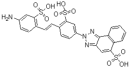 CAS#: 63216-86-4， 2-[4-[2-(4-Amino-2-Sulfophenyl)Ethenyl]-3-Sulfophenyl]-2H-Naphtho[1,2-d]Triazole-5-Sulfonicacid