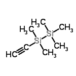 structure of CAS# 63247-94-9, 1-Ethynyl-1,1,2,2,2-Pentamethyldisilane;(Pentamethyldisilyl)acetylene;ACETYLENE97;557293_ALDRICH