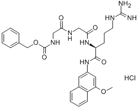 CAS#: 63424-41-9， N-((Phenylmethoxy)carbonyl)glycylglycyl-N-(4-methoxy-2-naphthalenyl)-L-Argininamide monohydrochloride