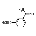 structure of CAS# 63502-89-6, 3-Hydroxybenzenecarboximidamide Hydrochloride (1:1);3-Hydroxybenzamidine hydrochloride;3-hydroxybenzene-1-carboximidamide hydrochloride;3-hydroxybenzenecarboxamidine, chloride