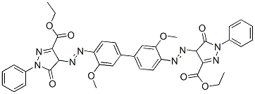CAS#: 6358-90-3， Diethyl 4,4'-[(3,3'-Dimethoxy[1,1'-Biphenyl]-4,4'-Diyl)Bis(Azo)]Bis[4,5-Dihydro-5-Oxo-1-Phenyl-1H-Pyrazole-3-Carboxylate]