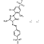 CAS#: 6359-54-2， Disodium 3-Chloro-5-Methyl-4-{3-Methyl-5-Oxo-4-[(4-Sulfonatophenyl)Diazenyl]-4,5-Dihydro-1H-Pyrazol-1-Yl}Benzenesulfonate