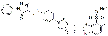 CAS#: 6359-80-4， Sodium 2'-[4-[(4,5-Dihydro-3-Methyl-5-Oxo-1-Phenyl-1H-Pyrazol-4-Yl)Azo]Phenyl]-6-Methyl[2,6'-Bibenzothiazole]-7-Sulphonate