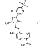 CAS#: 6359-93-9， Sodium 4-[4-({5-[Acetyl(Ethyl)Amino]-2-Methylphenyl}Diazenyl)-3-Methyl-5-Oxo-4,5-Dihydro-1H-Pyrazol-1-Yl]-3-Chlorobenzenesulfonate