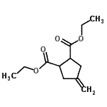 structure of CAS# 63649-25-2, Diethyl 4-Methylene-1,2-Cyclopentanedicarboxylate;1,2-Bis(ethoxycarbonyl)-4-methylidenecyclopentane;1,2-Cyclo<wbr>pentanedi<wbr>carboxyli<wbr>c acid, 4<wbr>-methylen<wbr>e-, dieth<wbr>yl ester,<wbr> cis-;Diethyl 4-methylene-1,2-cyclopentanedicarboxylate #