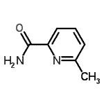 structure of CAS# 63668-37-1, 6-Methyl-2-Pyridinecarboxamide;2-Pyridinecarboxamide, 6-methyl-;2-Pyridinecarboxamide,6-methyl-;6-methylpicolinamide