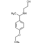 structure of CAS# 636997-13-2, 2-{[1-(4-Ethoxyphenyl)ethyl]amino}ethanol;2-((1-(4-ethoxyphenyl)ethyl)amino)ethanol;2-[1-(4-Ethoxy-phenyl)-ethylamino]-ethanol;BAS 03163200